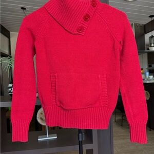 Red Buttoned Women's Sweater
